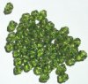 50 7mm Olive & Gold Saturn Beads